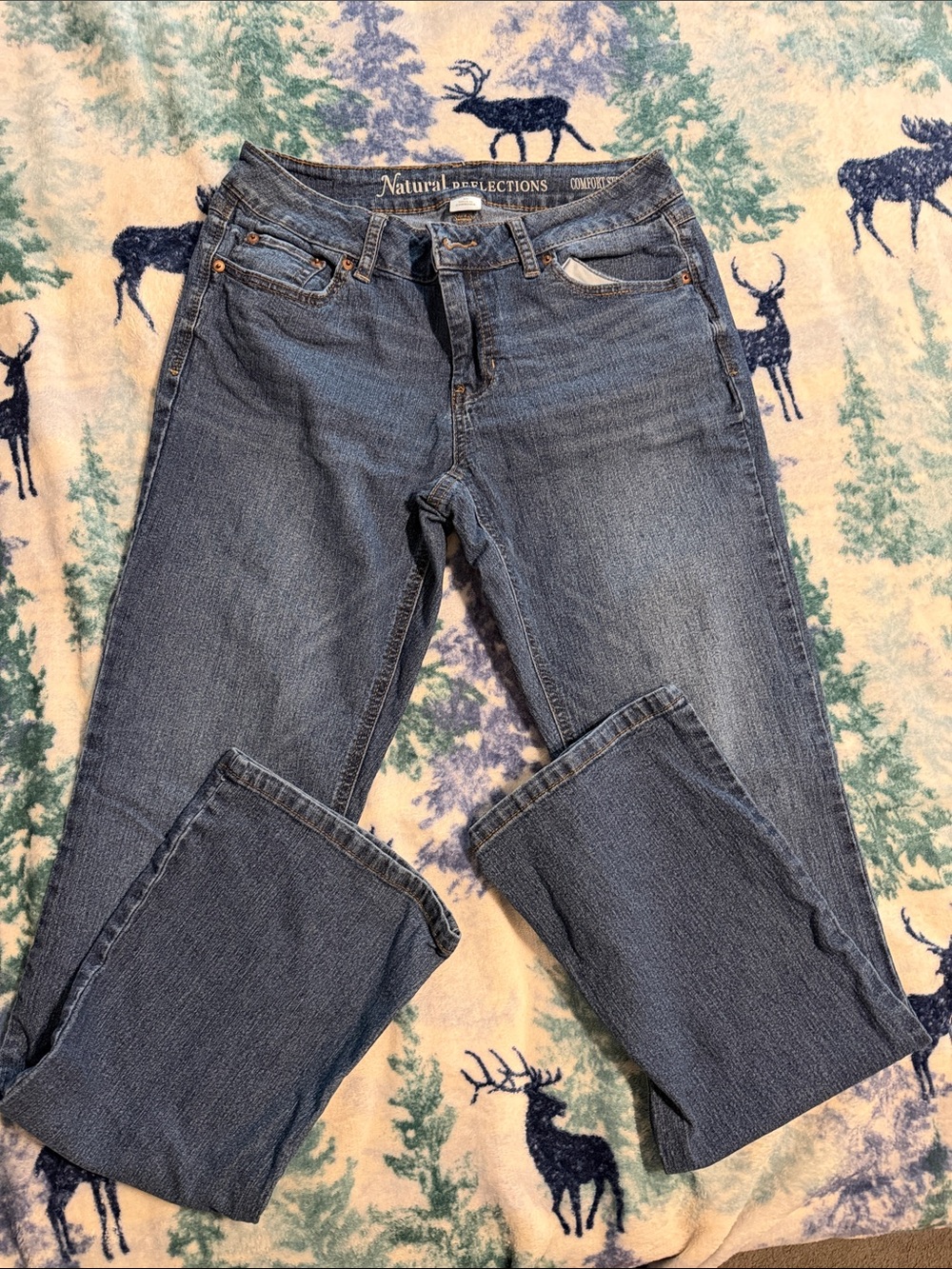 Natural Reflections Women's Dark Blue Bootcut Jeans